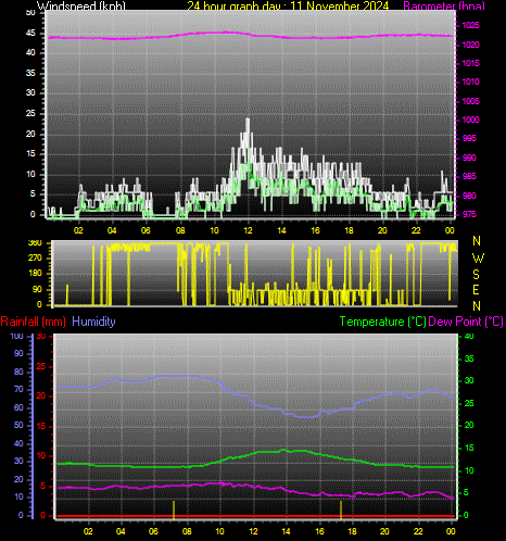 24 Hour Graph for Day 11