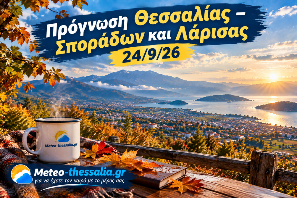 Πρόγνωση Θεσσαλίας – Σποράδων και Λάρισας 24/9/26