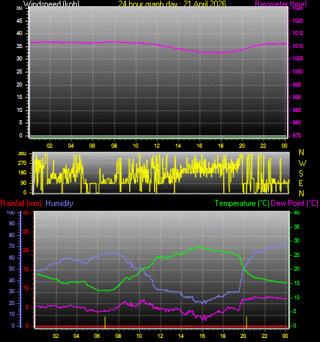 24 Hour Graph for Day 21