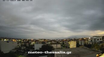 Timelapse από την καιρική κάμερα Λάρισας 12/11/2019