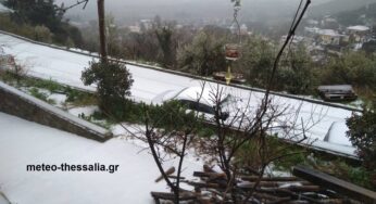 Έστρωσε…χιονοχάλαζο στο Μεταξοχώρι Αγιάς!