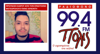 Πρόγνωση καιρού 18/1/21 στον ΠΟΛΙΣ 99,4 FM απο τον Πάνο Αρχοντή