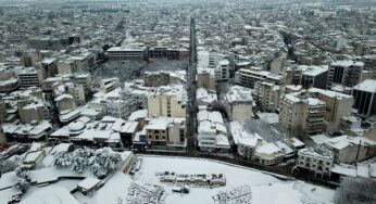 Ο χιονιάς στη Θεσσαλία (φωτογραφίες)