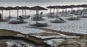 Η μισή Ελλάδα φλέγεται και στον Έβρο έριξε… χαλάζι! (βίντεο)